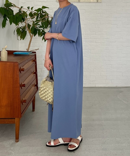 「un dix cors」 半袖ワンピース FREE ブラック レディース_画像7