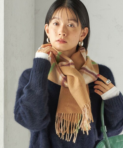 SHIPS（シップス） マフラー ストール カシミヤ リバーシブル マフラー