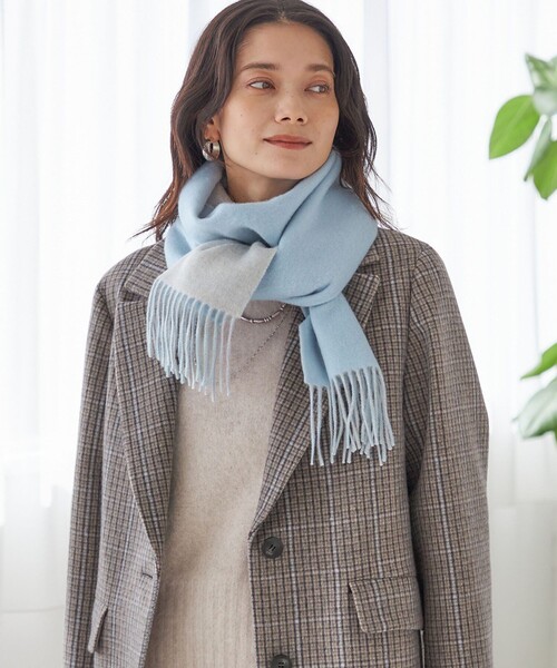 SHIPS（シップス） マフラー ストール カシミヤ リバーシブル マフラー