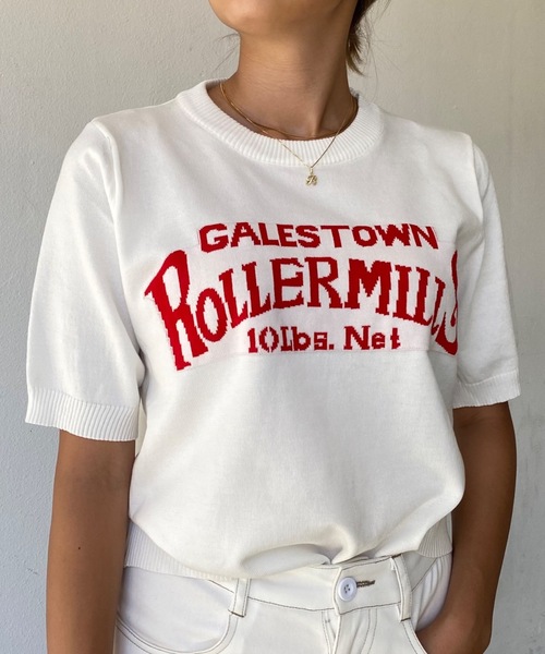 SHAGGIE（シャギー） 半袖ニット FREE ホワイト レディース : ZOZOTOWN