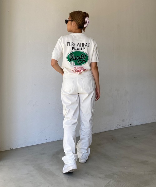 SHAGGIE（シャギー） 半袖ニット FREE ホワイト レディース : ZOZOTOWN