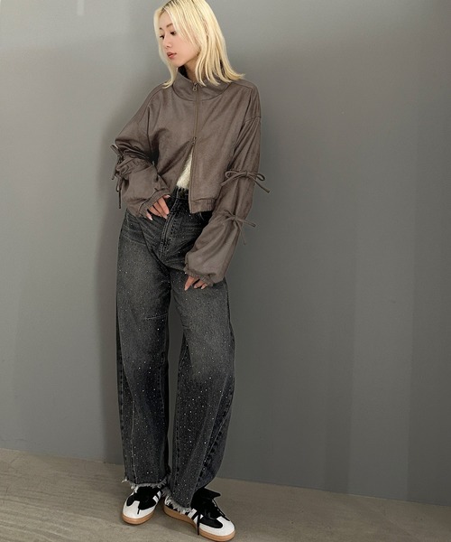 「mily bilet」 ブルゾン MEDIUM ブラック レディース_画像4