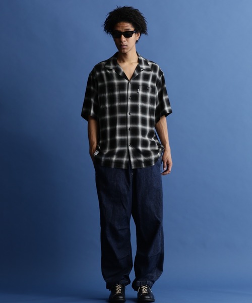 「schott」 半袖シャツ X-LARGE ブルー メンズの画像