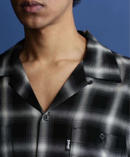 「schott」 半袖シャツ X-LARGE ブルー メンズの画像