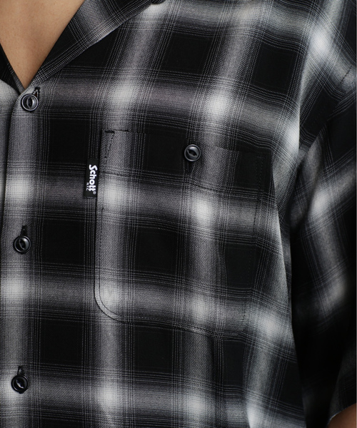 「schott」 半袖シャツ X-LARGE ブルー メンズの画像