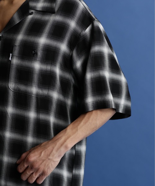 「schott」 半袖シャツ X-LARGE ブルー メンズの画像