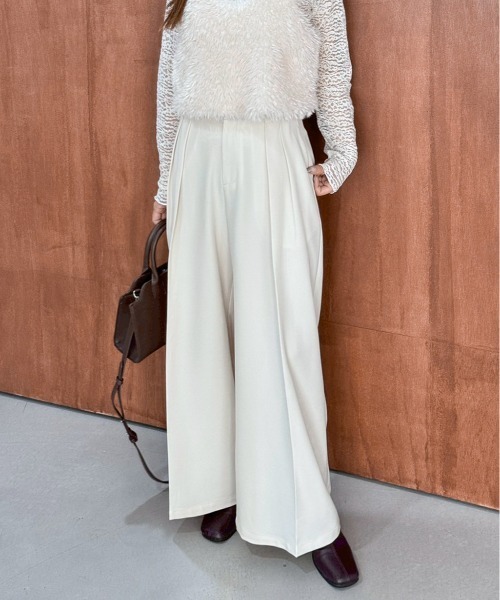 Cura Closet ワイドパンツ スラックス パンツ 「_____sui._____select
