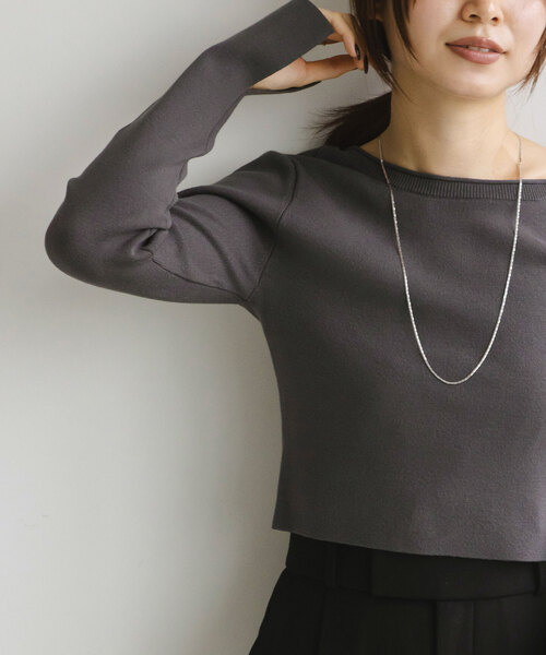 「NOBLE」 長袖ニット - グレー レディース_画像9