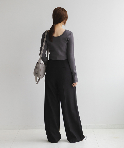 「NOBLE」 長袖ニット - グレー レディース_画像10