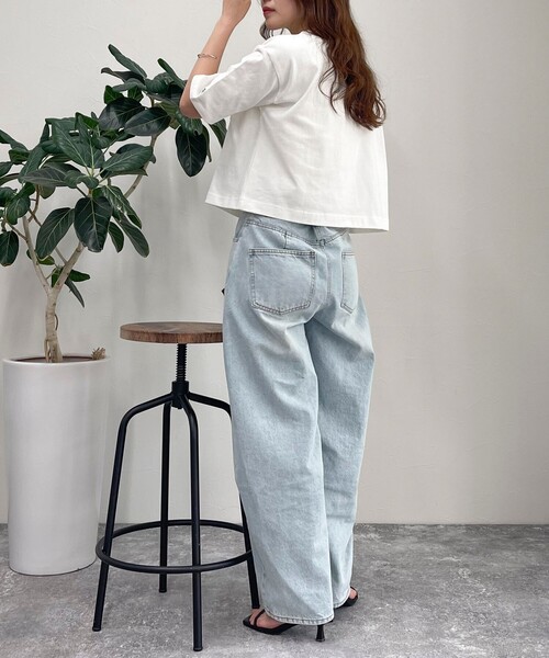 「fredy emue」 半袖Tシャツ 38 オフホワイト レディース_画像6