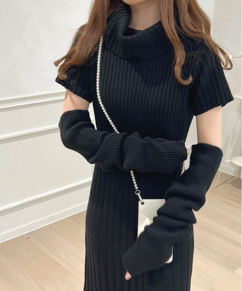 「apres jour」 ニットワンピース フリー グレイッシュベージュ レディース_画像2