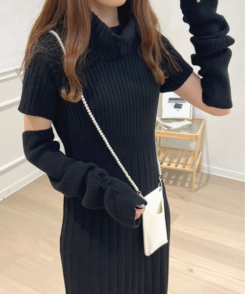 「apres jour」 ニットワンピース フリー グレイッシュベージュ レディース_画像3