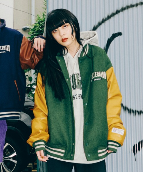 「VISION STREET WEAR」 スタジャン LL ブラック系その他 メンズ_画像4