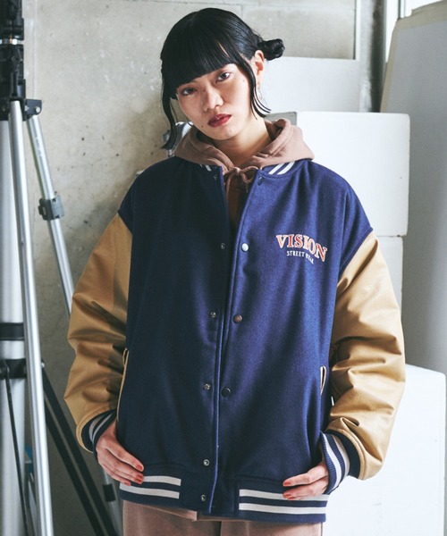 「VISION STREET WEAR」 スタジャン LL ブラック系その他 メンズ_画像5