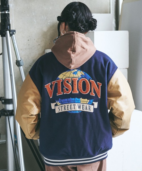 「VISION STREET WEAR」 スタジャン LL ブラック系その他 メンズ_画像6