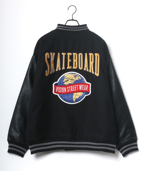 「VISION STREET WEAR」 スタジャン LL ブラック系その他 メンズ_画像9