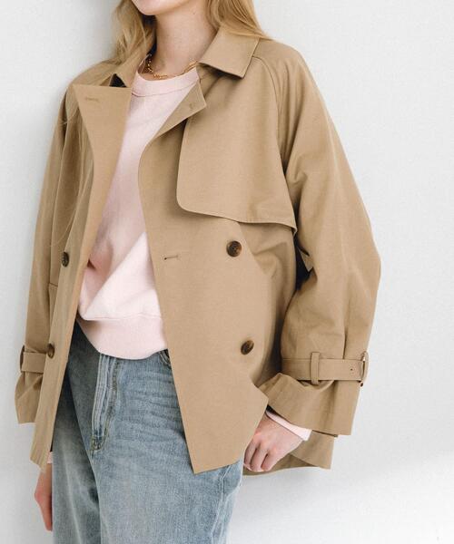 「URBAN RESEARCH Sonny Label」 トレンチコート 36 チャコールグレー レディース_画像2