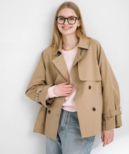 「URBAN RESEARCH Sonny Label」 トレンチコート 36 チャコールグレー レディース_画像3