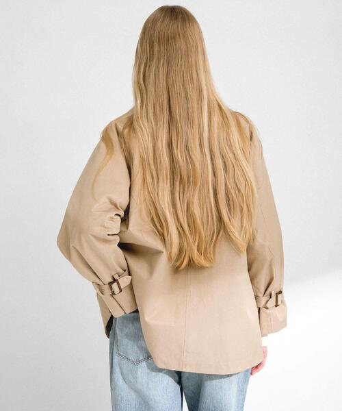 「URBAN RESEARCH Sonny Label」 トレンチコート 36 チャコールグレー レディース_画像7