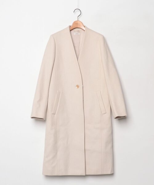 IENA（イエナ） ノーカラーコート 38 ベージュ レディース : ZOZOTOWN