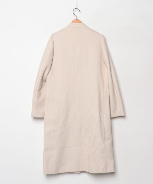 ゆきさま イエナ✨近年モデル　ロングスリットノーカラーコート　ベージュ系　38 ゆきさま イエナ✨近年モデル ロングスリットノーカラーコート
