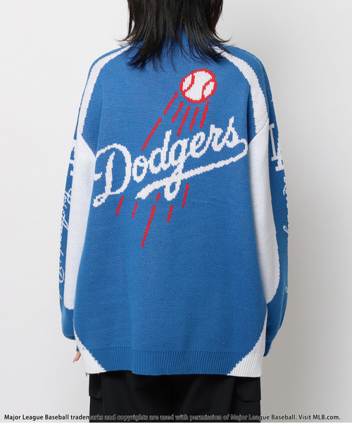 【美品/希少】MLB トロント・ブルージェイズ ニットカーディガン BACK TO THE FIELD ニット セーター 「MLB」ダブルZIPロゴニットカーデ