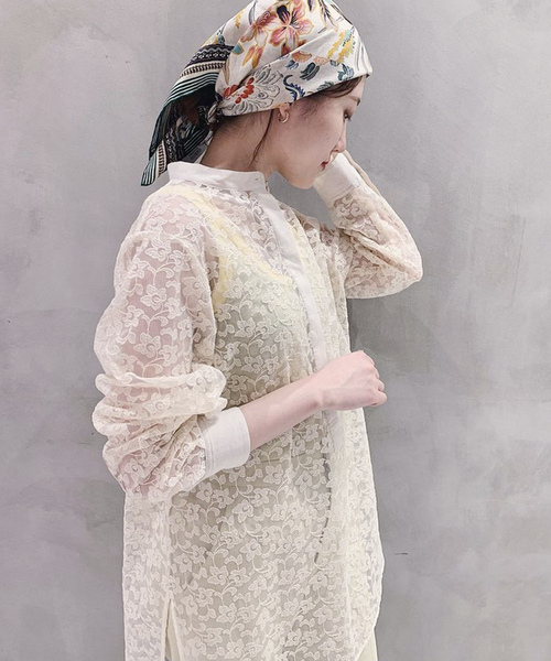 「IENA LA BOUCLE」 長袖ブラウス - ベージュ レディース_画像2