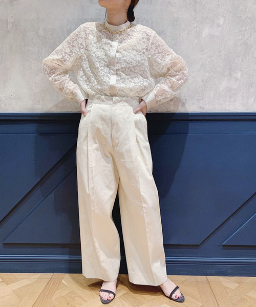 「IENA LA BOUCLE」 長袖ブラウス - ベージュ レディース_画像3