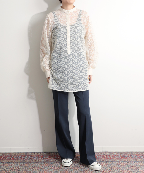 「IENA LA BOUCLE」 長袖ブラウス - ベージュ レディース_画像4