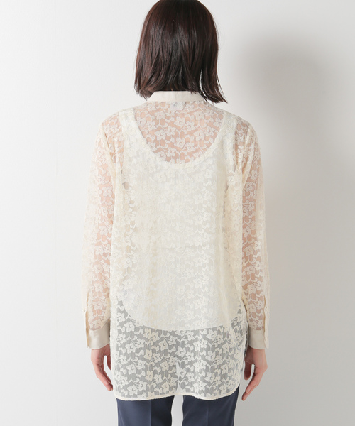 「IENA LA BOUCLE」 長袖ブラウス - ベージュ レディース_画像9