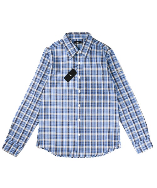 TMT 限定　デニム　チェック　長袖シャツ TMT シャツ 「TMT/ティーエムティー」COUNTRY CHECK SOFT LONG SLEEVE