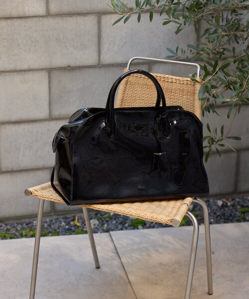 Hoaw. ボストンバッグ ブラック ウィムガゼット Whim Gazette（ウィム ガゼット） ボストンバッグ 「Hoaw.」ミニ