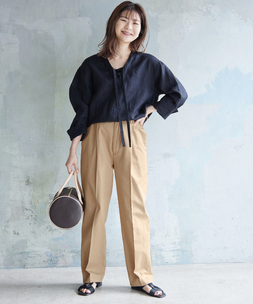 「SLOBE IENA」 チノパンツ 36 ベージュ レディース_画像3