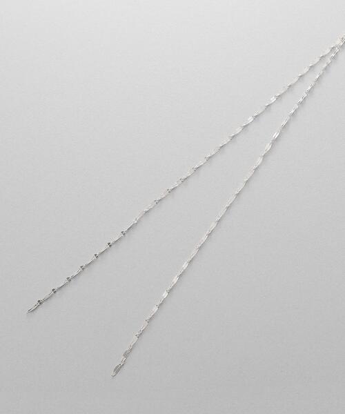 ネックレス シルバー デザインチェーン デュアルペタル フリンジYネックレス レディースの画像