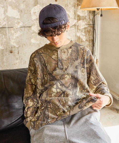 niko and…（ニコアンド） tシャツ ワッフルヘンリーネックプルオーバー