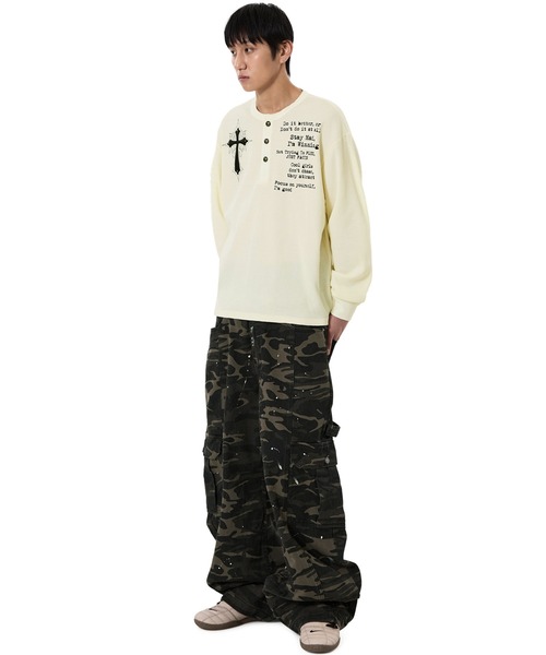 tシャツ 「OY/オーワイ」BLESSED HENLEY L/S TOP/ブレストヘンリー長袖 