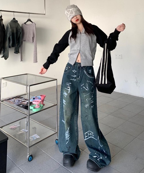 「Ressaca」 デニムパンツ X-LARGE インディゴブルー レディース_画像2
