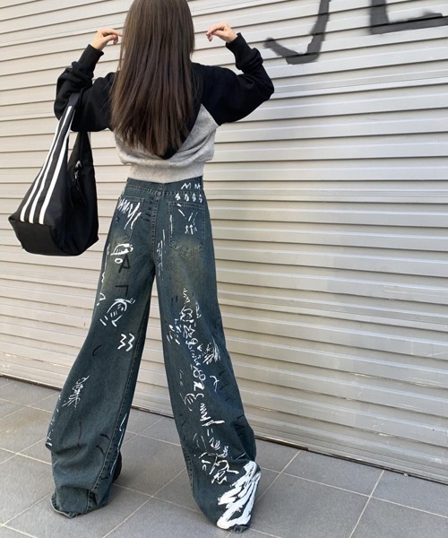 「Ressaca」 デニムパンツ X-LARGE インディゴブルー レディース_画像4