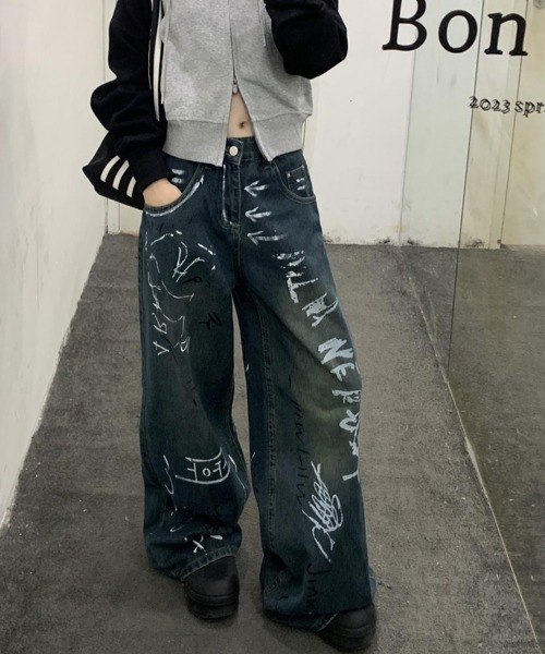 「Ressaca」 デニムパンツ X-LARGE インディゴブルー レディース_画像7