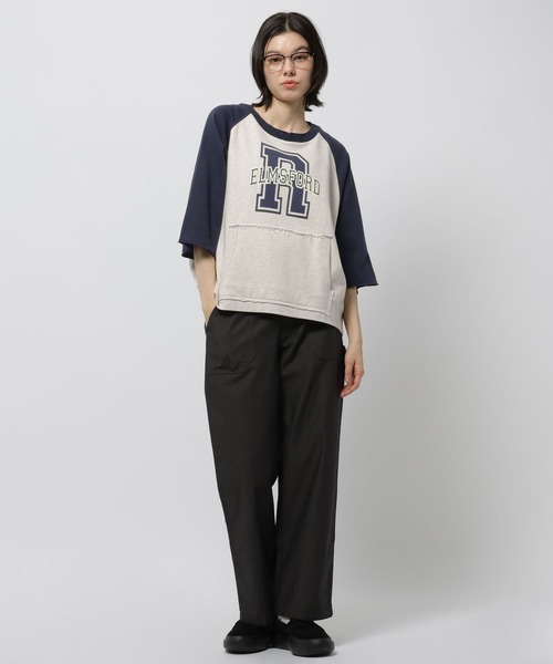 niko and…（ニコアンド） tシャツ BIGレターカレッジ半袖プルオーバー