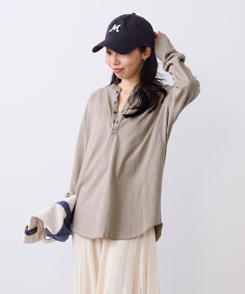 AMERICANA（アメリカーナ） ヘンリーネック tシャツ 「AMERICANA」別注