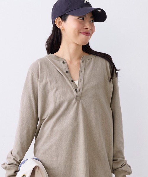 【お値下げしました！】【美品】アメリカーナ ロンT カットソー AMERICANA（アメリカーナ） 【20%OFF】アメリカーナ USED加工 ロング