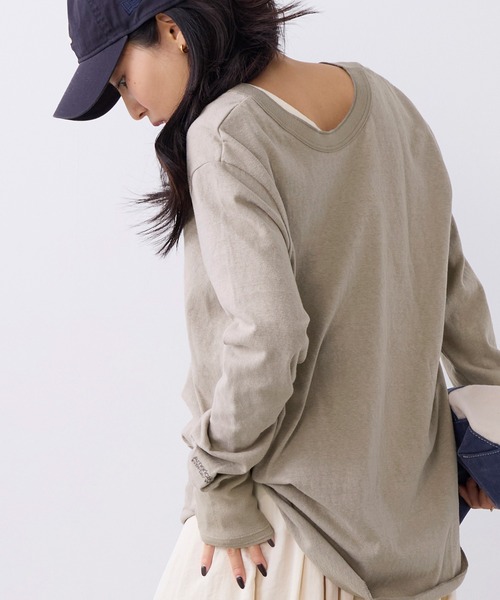 americana back henry Tシャツ　未使用品　ベージュ AMERICANA/アメリカーナ】 AMEY PARK BACK HENRY 【公式通販】