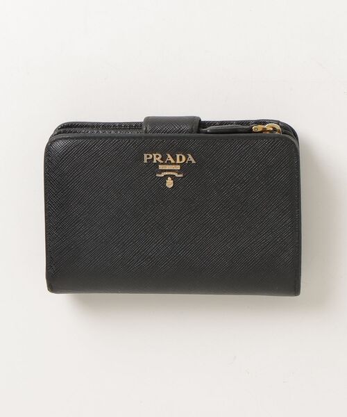 プラダ♡お財布 人気ブラック PRADA（プラダ） プラダ財布 ラウンドファスナー長財布 メンズ ユニ