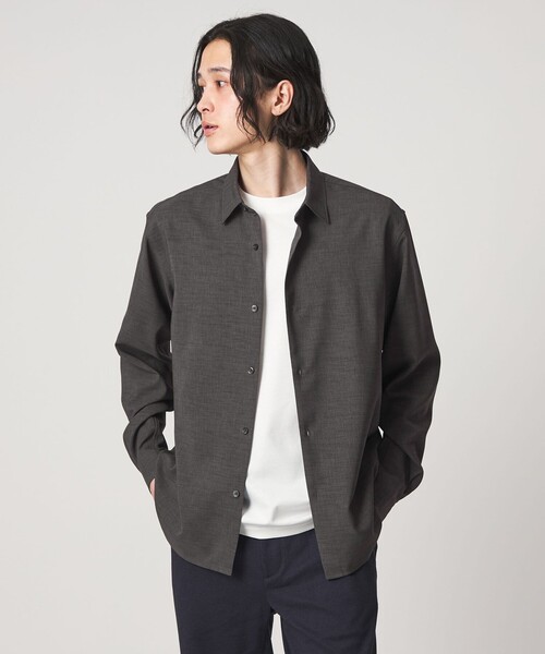 美品 EVERYDAYILIKE ワイドリネンシャツ A DAY IN THE LIFE シャツ リネンライク スラブドビー リラックス