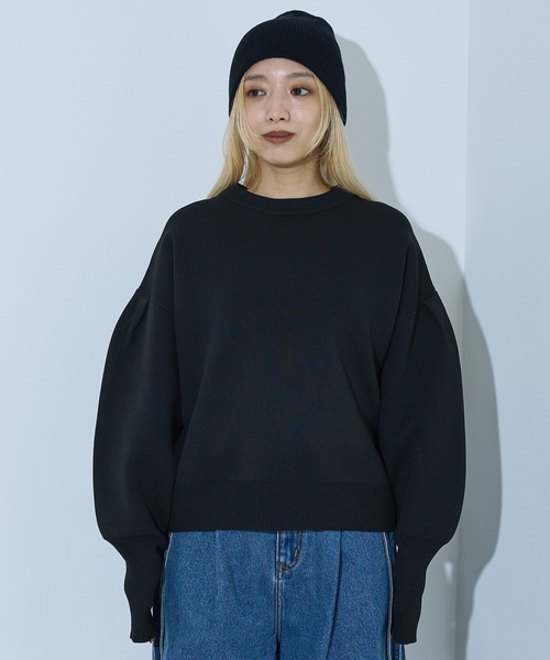 「NOMINE」 長袖ニット フリー ブラウン レディース_画像2