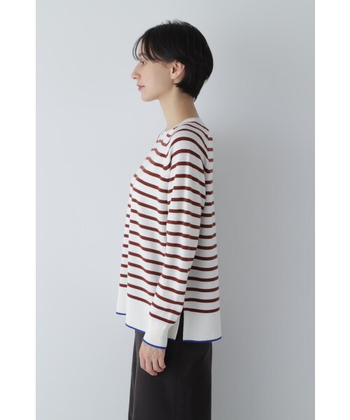 「human woman」 長袖ニット MEDIUM クリアブラウン レディース_画像5