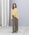 ワイドパンツ パンツ お手入れラクラクセットア...の詳細画像2
