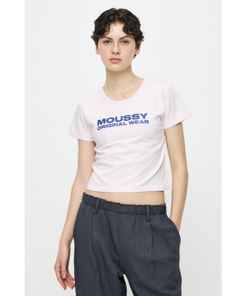 MOUSSY（マウジー） tシャツ 半袖 「ZOZO・一部店舗限定」RHINESTONE