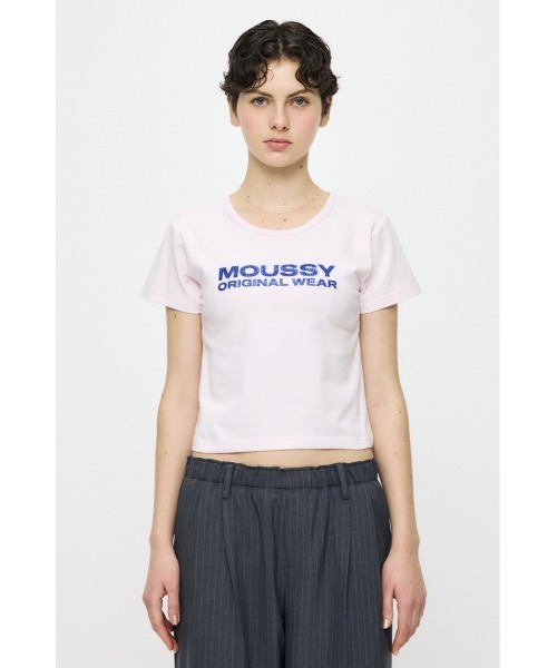 MOUSSY（マウジー） tシャツ 「ZOZO・一部店舗限定」RHINESTONE MOUSSY